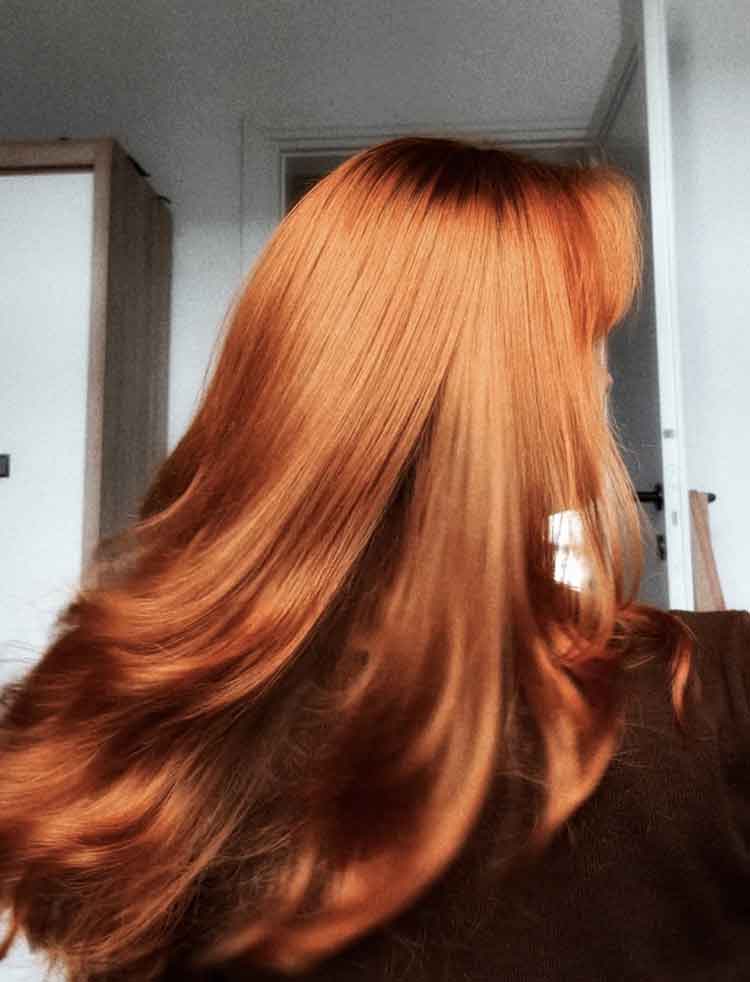 Copper Red With Root Shadow Copper Red With Root Shadow — Aesthetic Red Hair