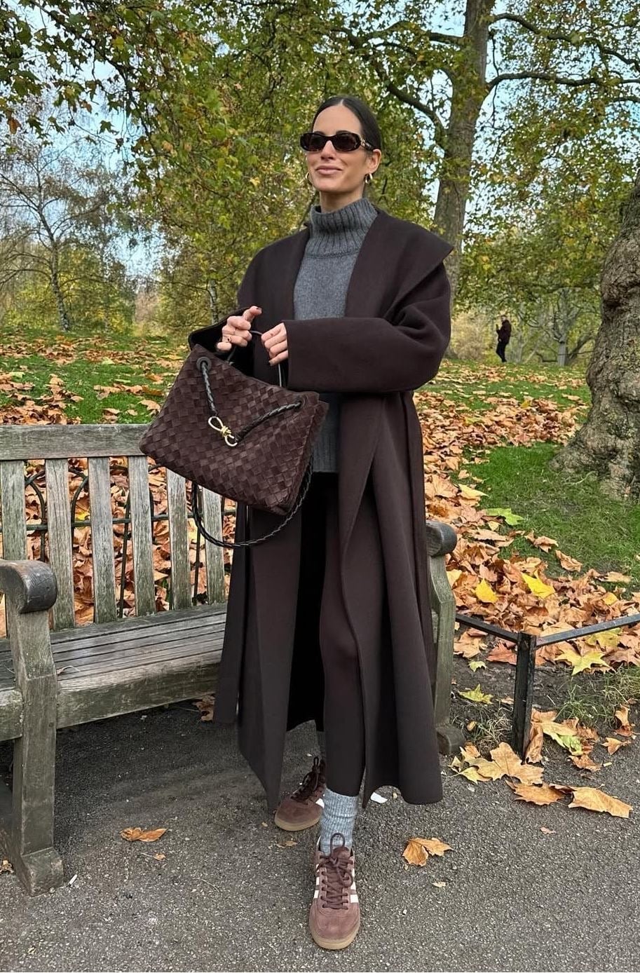 Gray Turtleneck and Leggings with Longline Hooded Coat Gray Turtleneck and Leggings with Longline Hooded Coat — Aesthetic Style Inspo