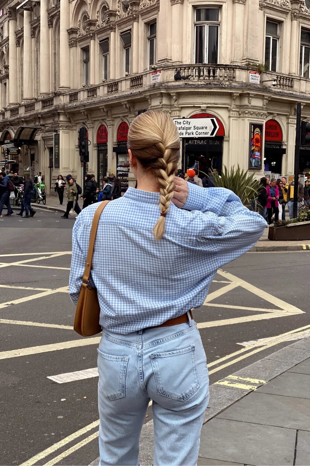 Gingham Shirt with Relaxed Jeans and Leather Accessories Gingham Shirt with Relaxed Jeans and Leather Accessories — Aesthetic Style Inspo