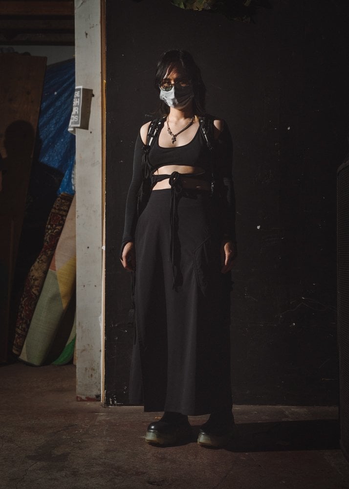 Layered Tops and Wide Leg Cargo Trousers — Aesthetic Techno Outfit