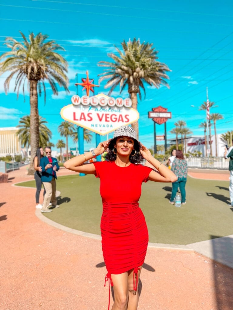 Red Ruched Bodycon Dress with Sun Hat Red Ruched Bodycon Dress with Sun Hat — Aesthetic Vegas Outfits