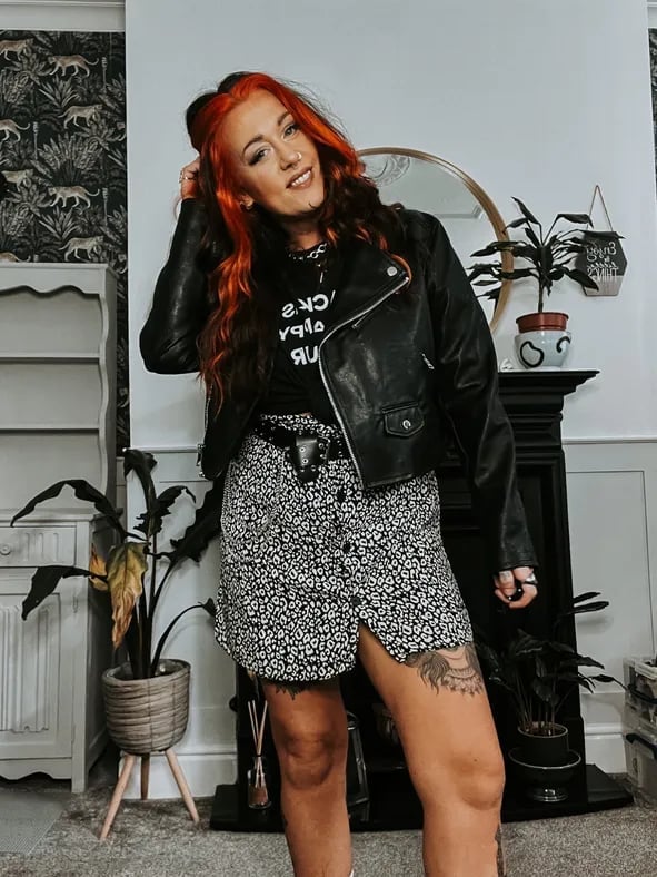 Biker Jacket With Leopard Mini Skirt Biker Jacket With Leopard Mini Skirt — Alt Style Inspiration
