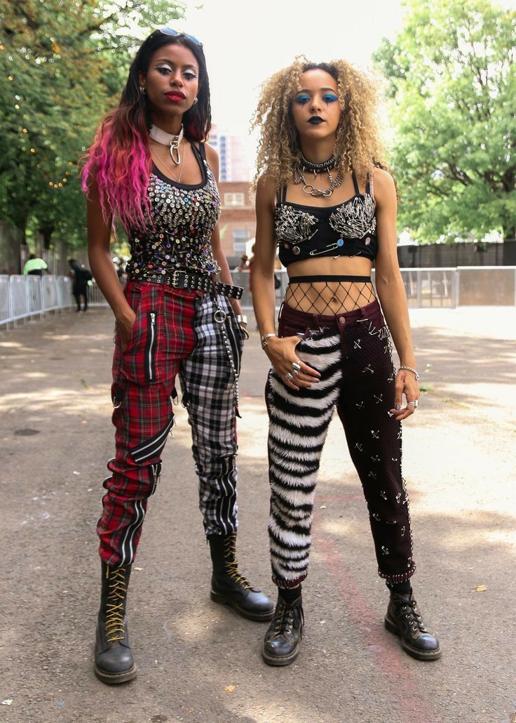 Sequined Tank Top With Plaid Pants Sequined Tank Top With Plaid Pants — Alt Style Inspiration