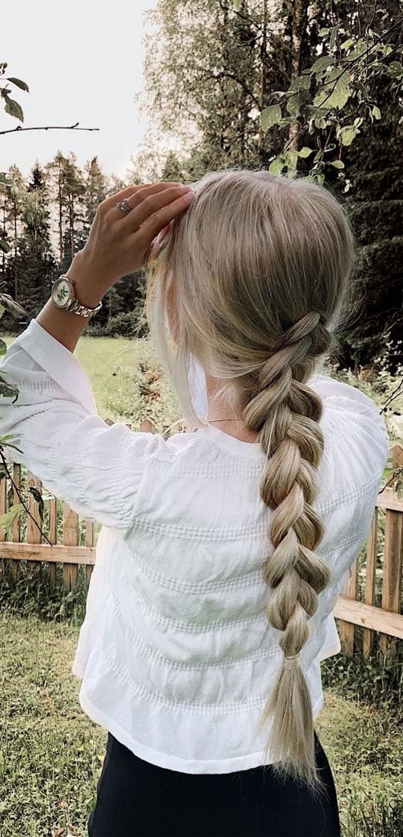 Ash Blonde Three-Strand Braid Ash Blonde Three-Strand Braid — Braids Easy Ideas