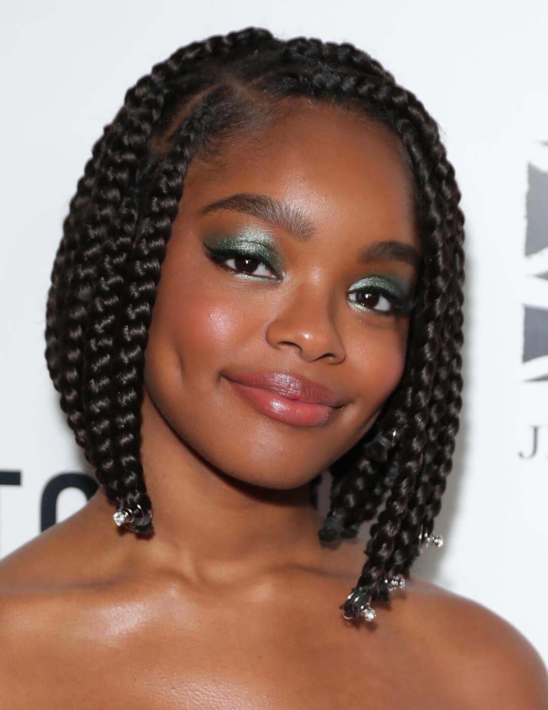 Collarbone Box Braids With Silver Beads Collarbone Box Braids With Silver Beads — Braids Easy Ideas