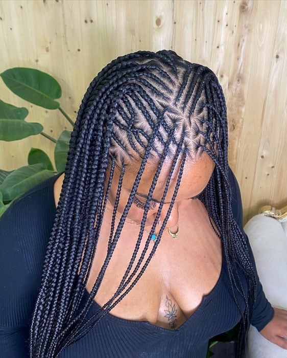 Medium Brown Braids with Loose Curls Medium Brown Braids with Loose Curls — Braids to the Back Ideas