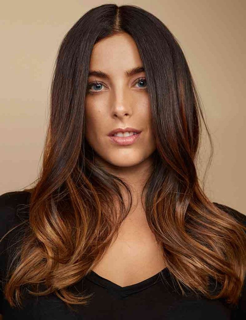 Long Dark Brown To Caramel Ombre Waves — Brunette Hair Inspiration