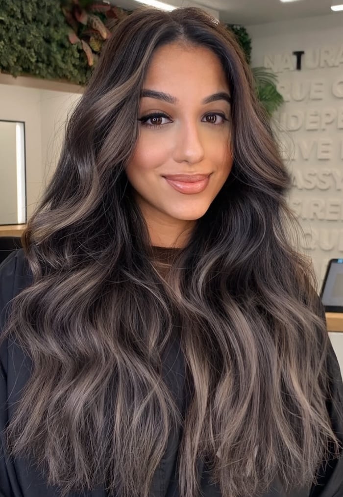 Collarbone Ash Brown With Dimensional Balayage — Brunette Hair Inspiration