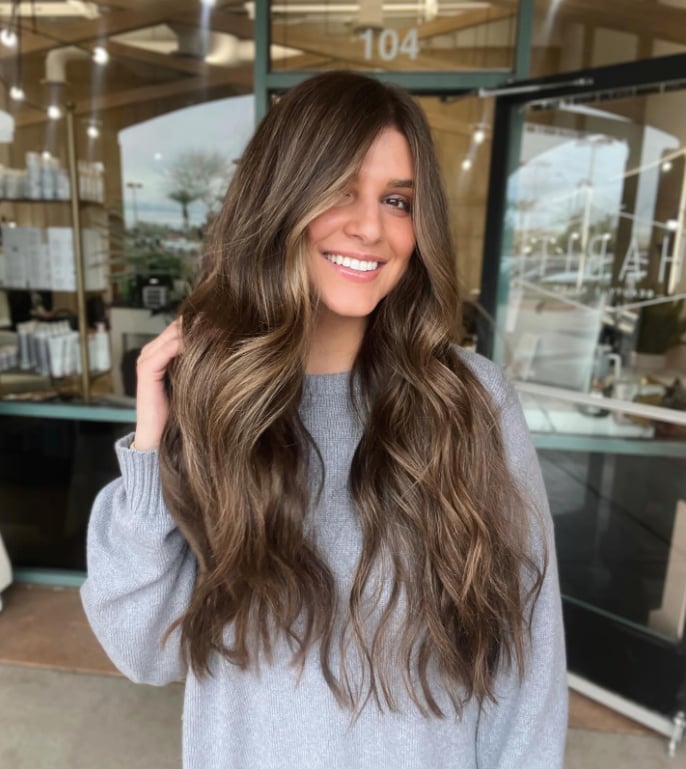 Mid-Back Brunette With Dimensional Highlights — Brunette Hair Inspiration