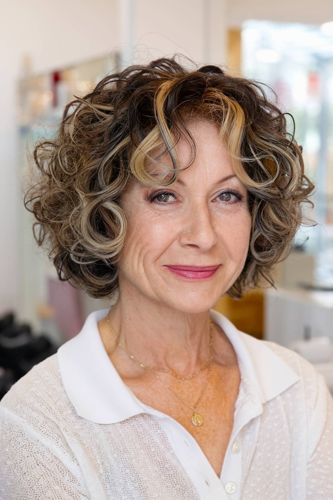 Collarbone Curly Bob With Wispy Bangs Collarbone Curly Bob With Wispy Bangs — Classy 3b Hair