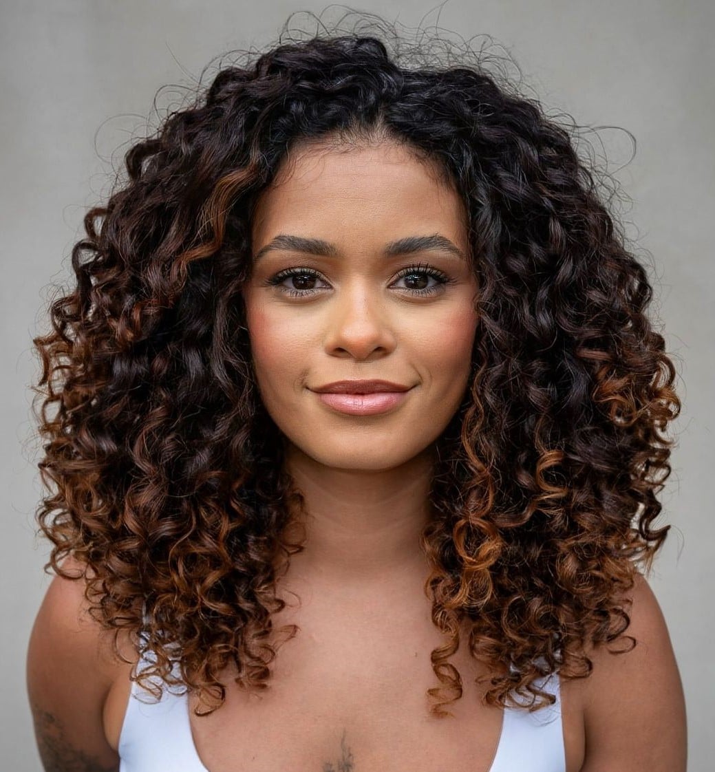 Shoulder Length Dark Brown With Copper And Blonde Highlights Shoulder Length Dark Brown With Copper And Blonde Highlights — Classy 3b Hair