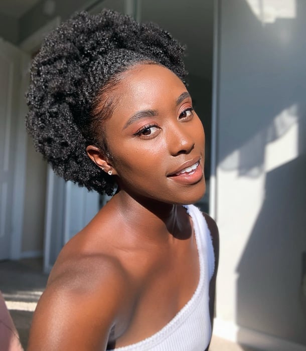 Voluminous Afro Puff — Classy 4b Hairstyles