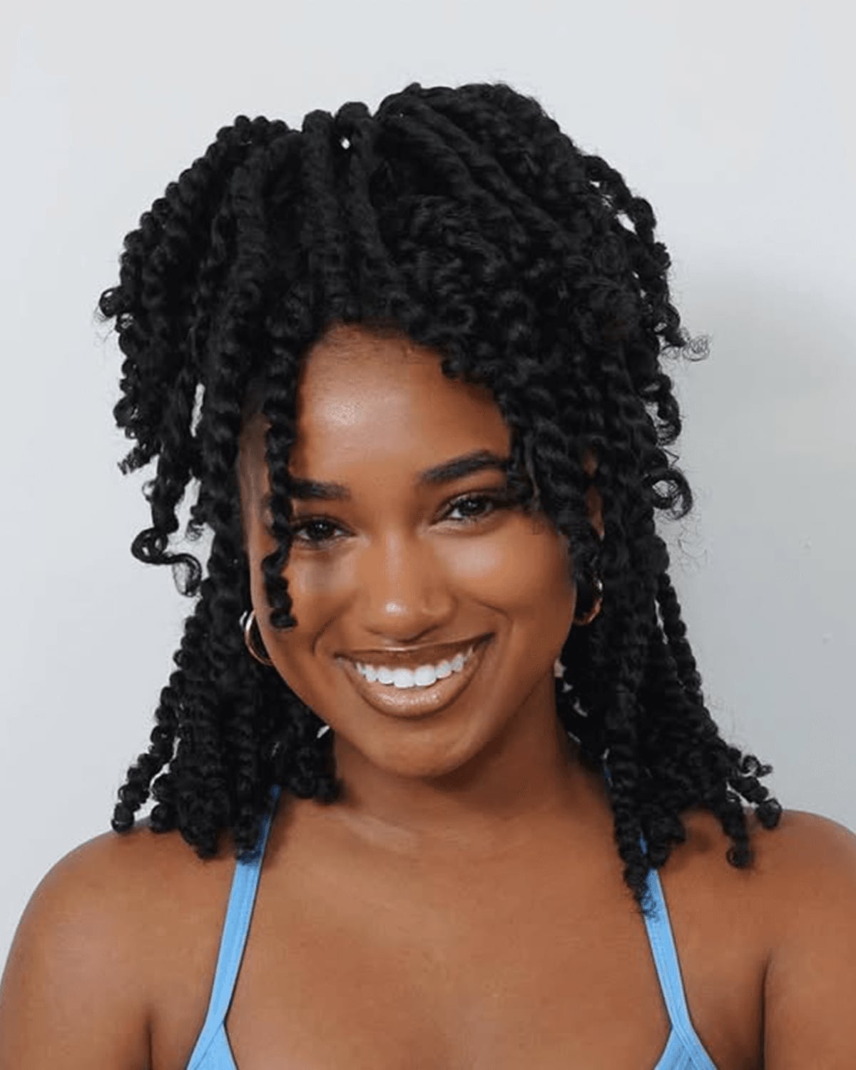 Collarbone Twist Out With Curtain Bangs — Classy 4b Hairstyles