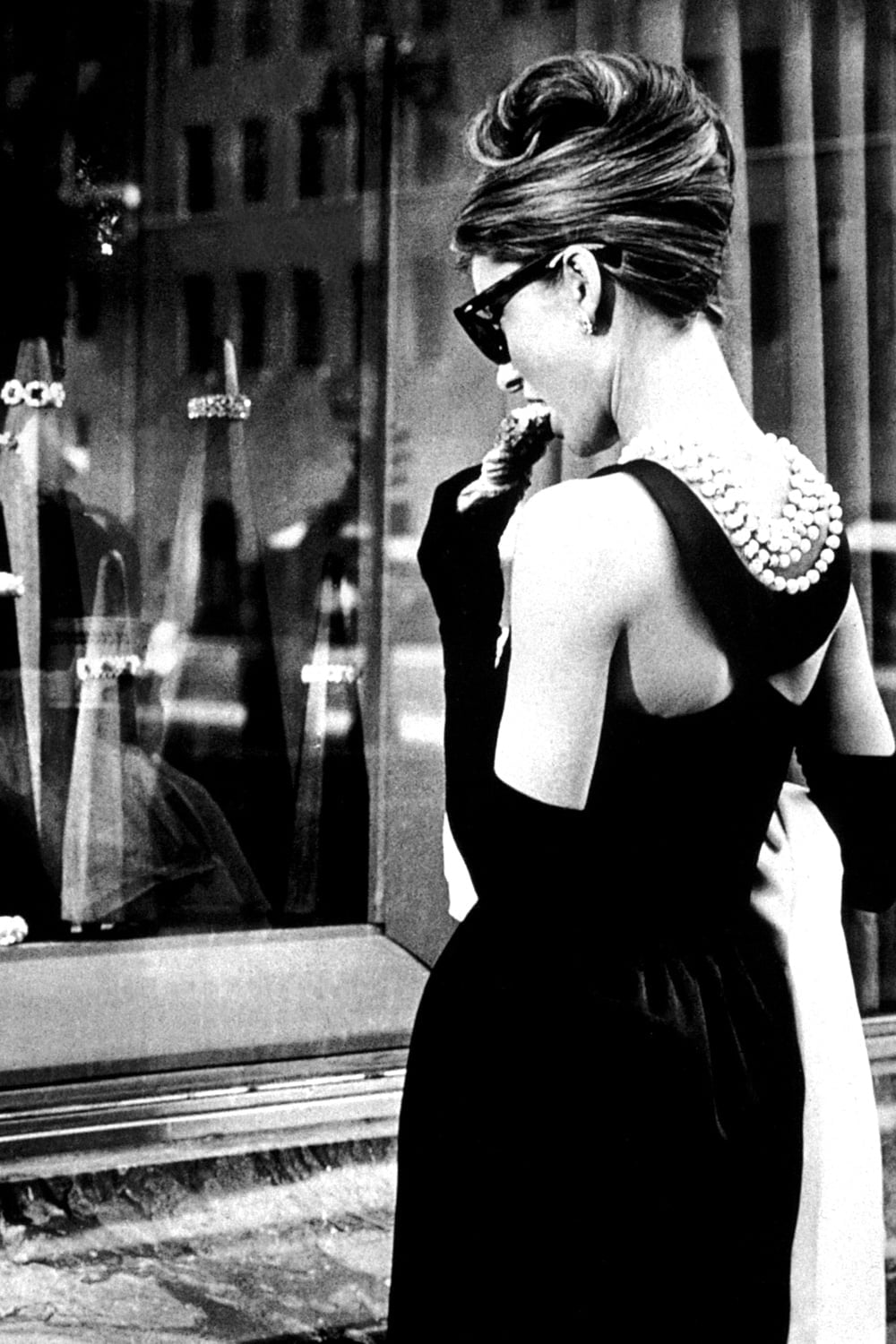 Iconic Black Fit and Flare Dress with Long Gloves Iconic Black Fit and Flare Dress with Long Gloves — Classy 60s Outfits