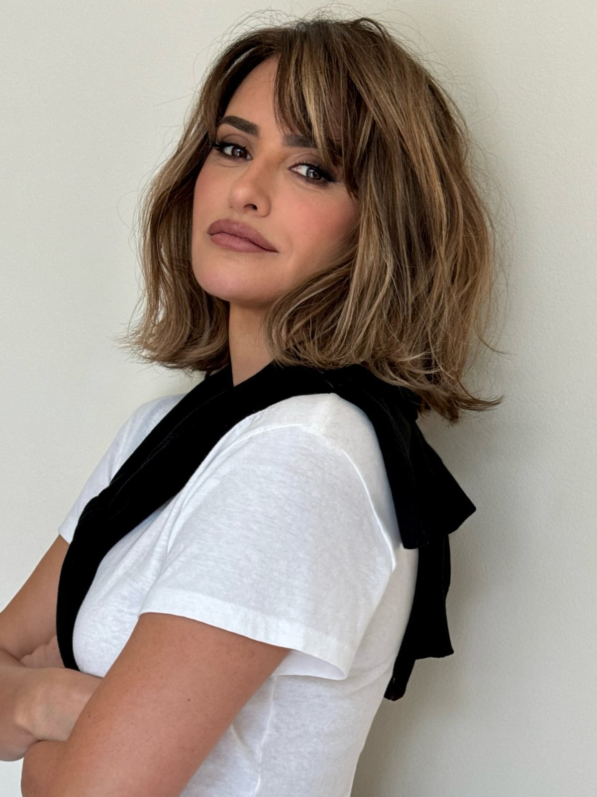 Brunette Bob With Balayage And Wispy Bangs Brunette Bob With Balayage And Wispy Bangs — Classy A-Line Bob