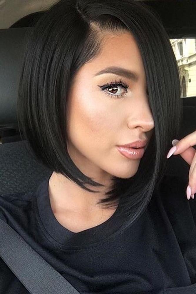 Chin Asymmetrical Bob Sharp Angle Side View Chin Asymmetrical Bob Sharp Angle Side View — Classy Asymmetrical Bob