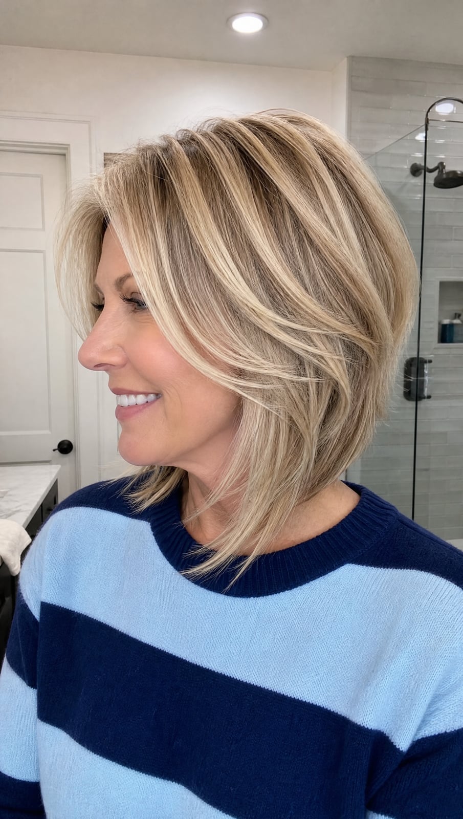 Chin Layered Bob Angled Layers Chin Layered Bob Angled Layers — Classy Asymmetrical Bob