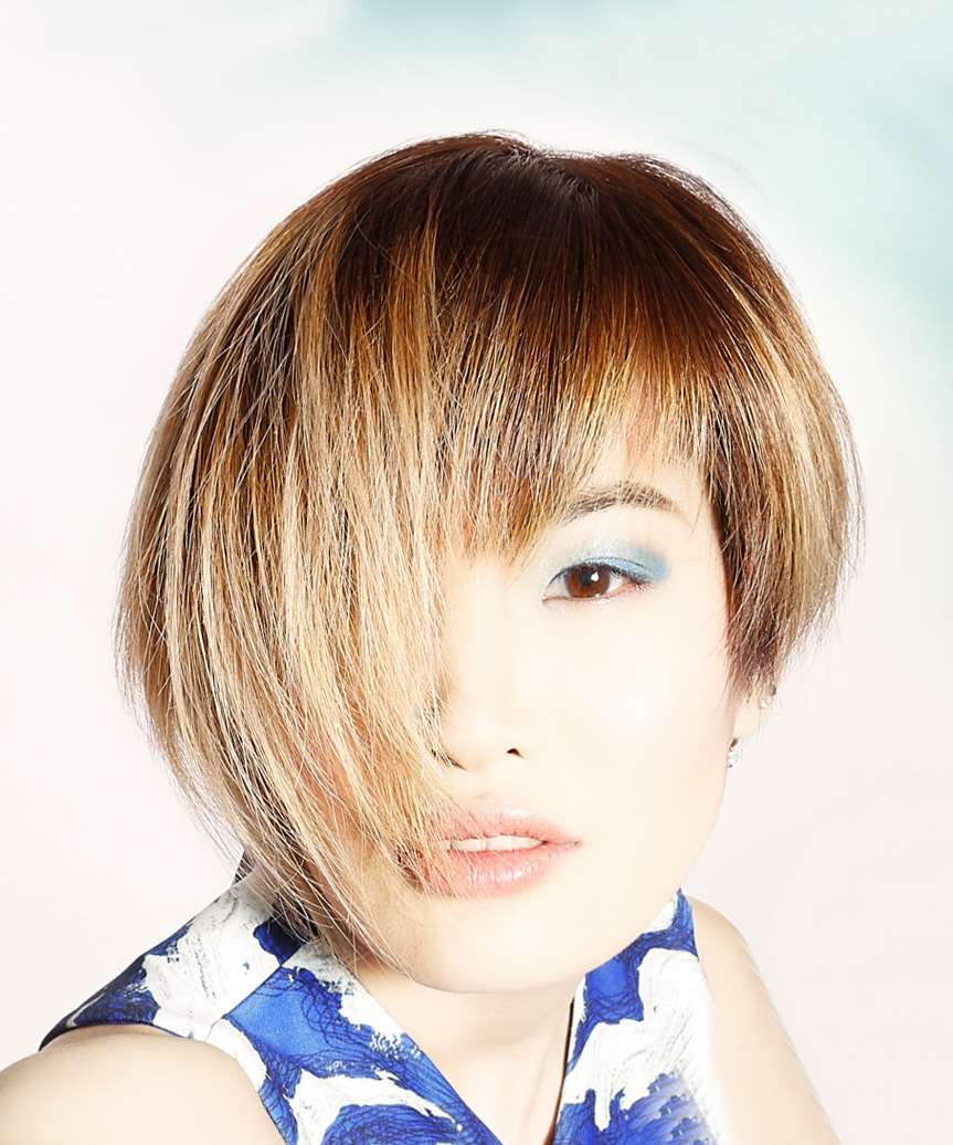 Chin Asymmetrical Bob Blunt Fringe Highlights Chin Asymmetrical Bob Blunt Fringe Highlights — Classy Asymmetrical Bob