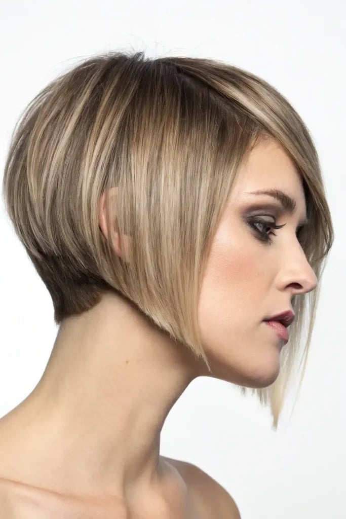 Extreme Short Asymmetrical Bob Platinum Blonde Extreme Short Asymmetrical Bob Platinum Blonde — Classy Asymmetrical Bob