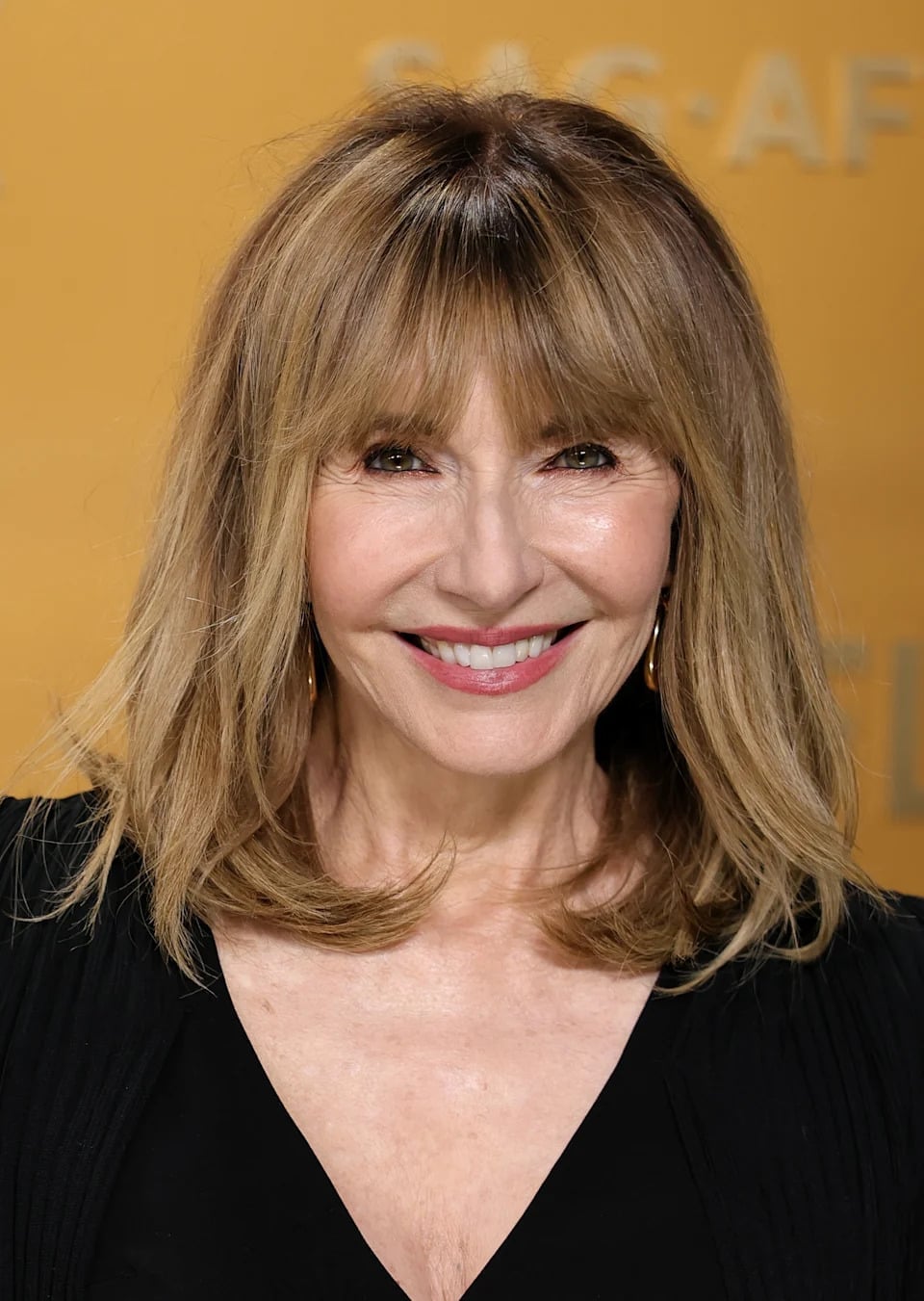 Collarbone Layers With Side Part Curtain Bangs — Classy Bangs for Round Face