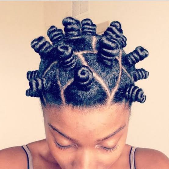 Bantu Knots With Star-Like Center Parting Bantu Knots With Star-Like Center Parting — Classy Bantu Knots Hairstyles