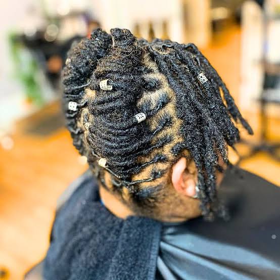 Shoulder Length Barrel Locs With Beads — Classy Barrel Locs