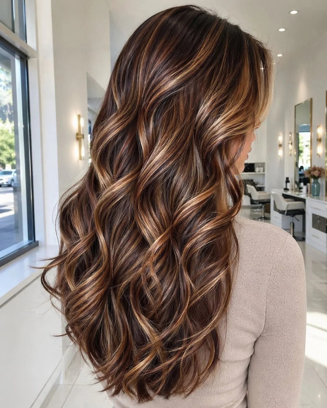 Dark Brown With Beige and Caramel Highlights Dark Brown With Beige and Caramel Highlights — Classy Beige Highlights