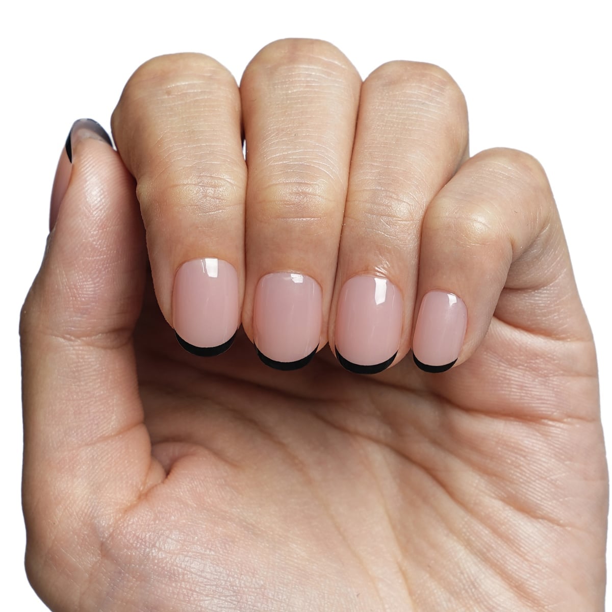 Short Soft Square With Clean Black French Tips Short Soft Square With Clean Black French Tips — Classy Black French Tip Nails