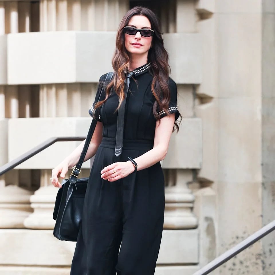 Collared Short-Sleeved Jumpsuit with Studded Details Collared Short-Sleeved Jumpsuit with Studded Details — Classy Black Jumpsuit Outfit