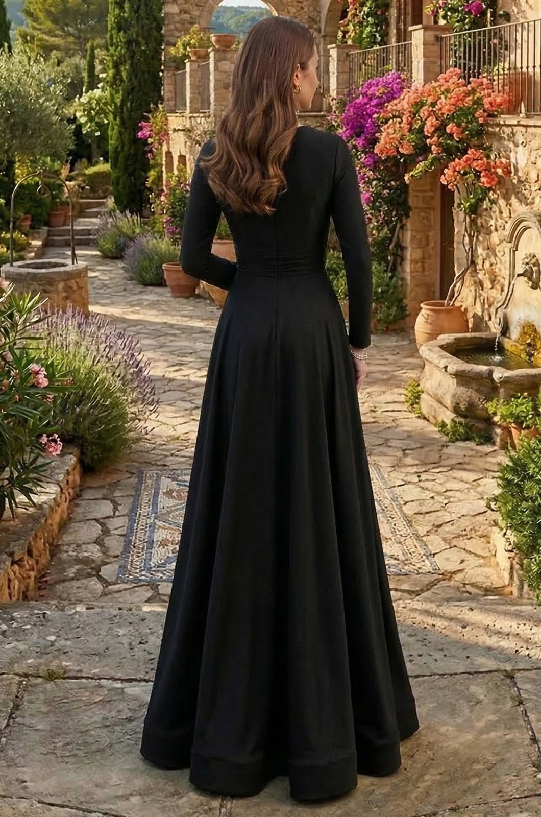 Long Sleeve A-Line Dress Long Sleeve A-Line Dress — Classy Black Tie Dresses