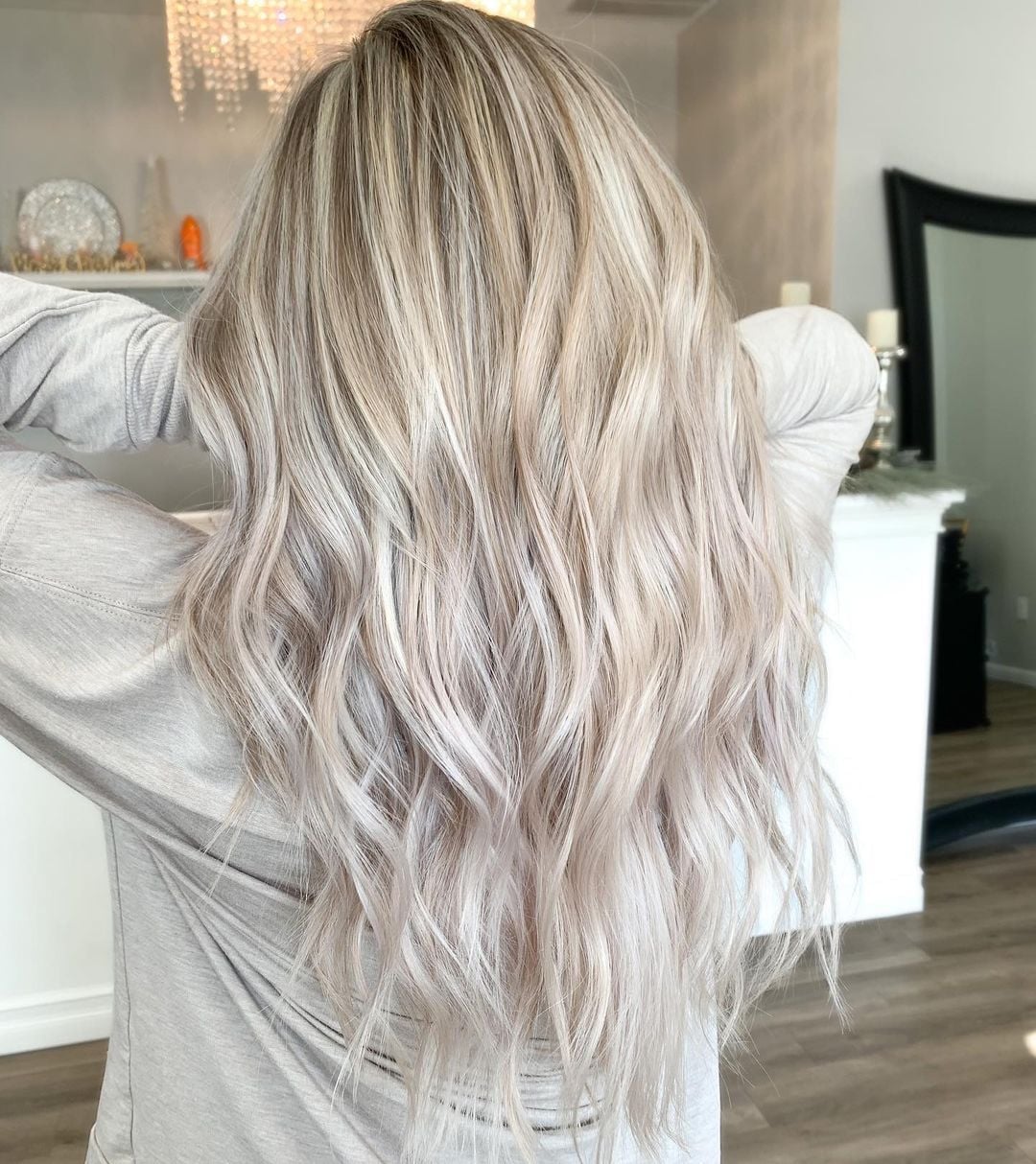 Icy White Blonde With Subtle Lighter Highlights, Mid-Back Icy White Blonde With Subtle Lighter Highlights, Mid-Back — Classy Blonde Highlights