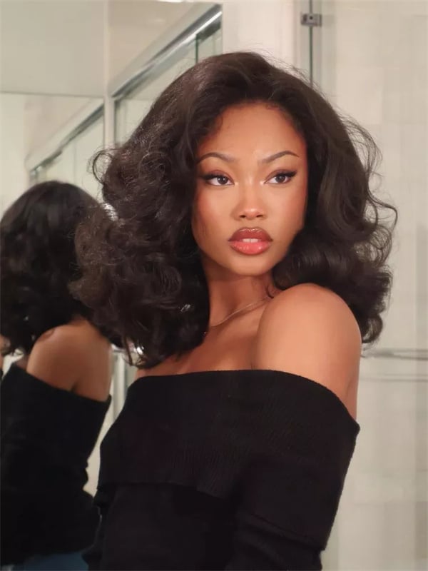 Voluminous Collarbone Waves With Side Bangs — Classy Blowout Hairstyles Black Women