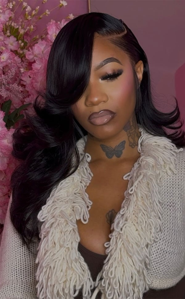 Collarbone Waves With Side Fringe Blowout — Classy Blowout Hairstyles Black Women