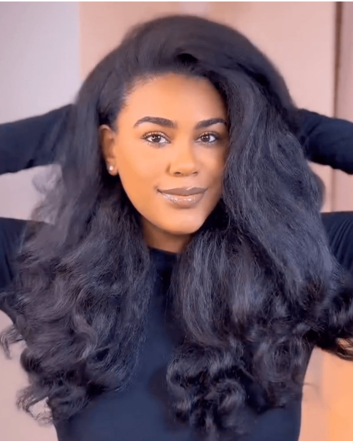 Mid-Back Wavy Hair Volume Blowout — Classy Blowout Hairstyles Black Women