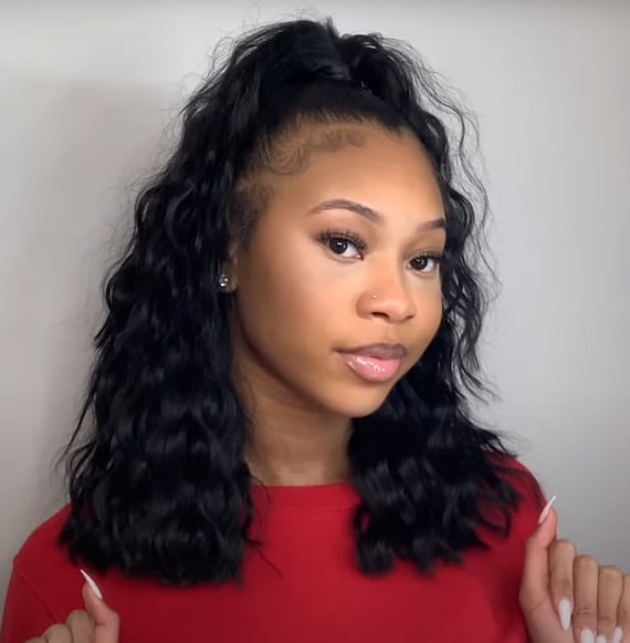 Mid-Back Half-Up Half-Down Ponytail — Classy Blowout Hairstyles Black Women