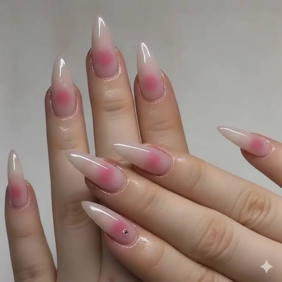 Medium Almond Blush Gradient Nails Medium Almond Blush Gradient Nails — Classy Blush Nails