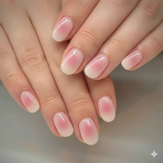 Short Soft Square Blush Effect Nails Short Soft Square Blush Effect Nails — Classy Blush Nails