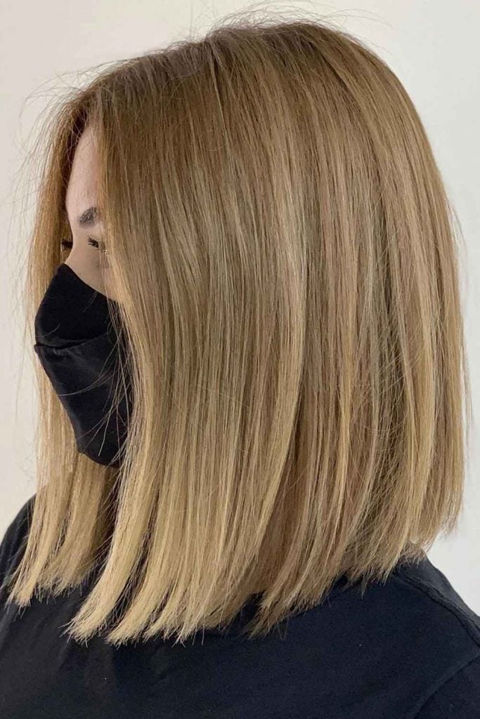 Chin Length Blunt Bob Dark Brown Natural Style With Air Dried Chin Length Blunt Bob Dark Brown Natural Style With Air Dried — Classy Bob for Fine Hair