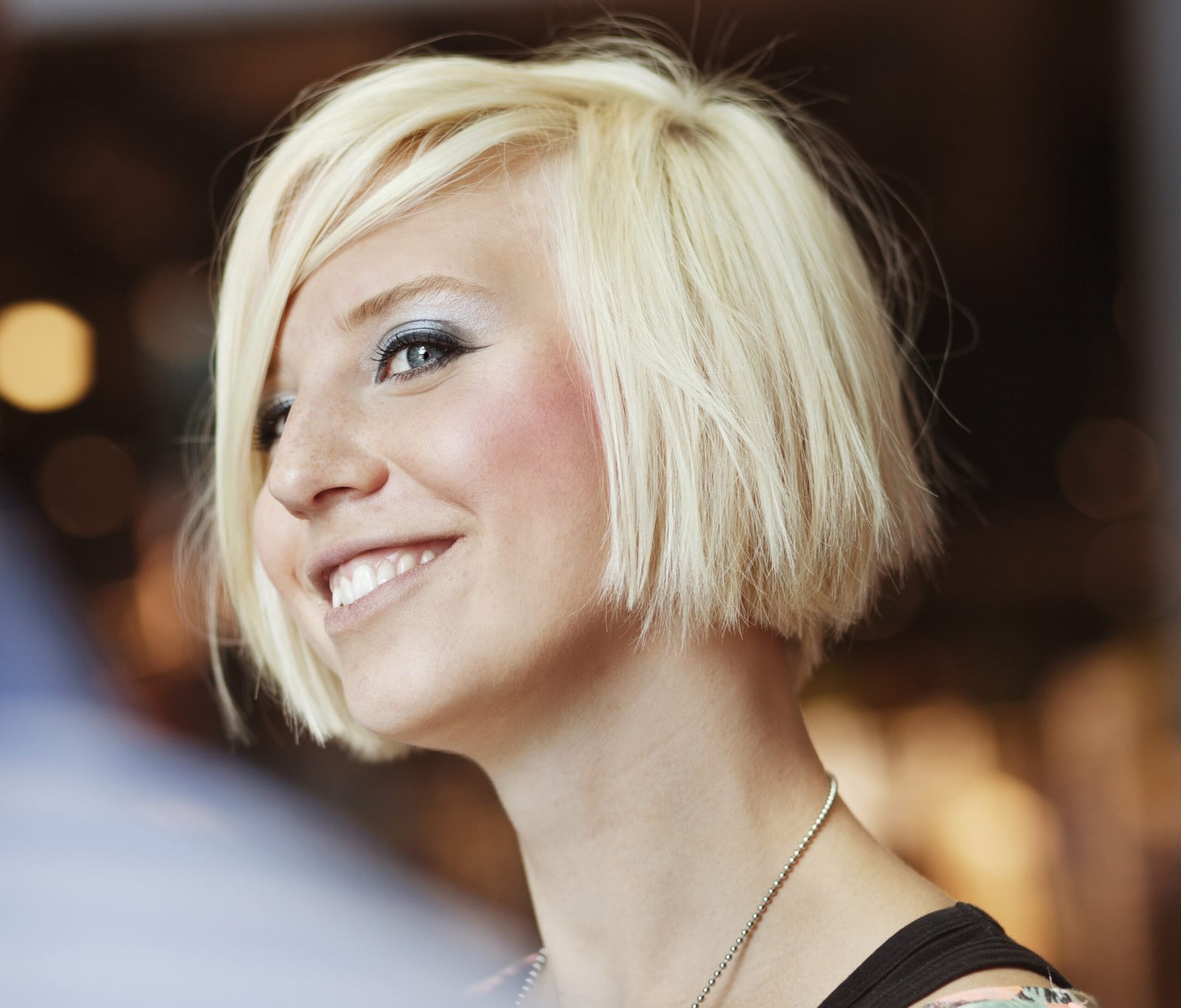 Ear Length Asymmetrical Bob Ash Blonde — Classy Bob Hair