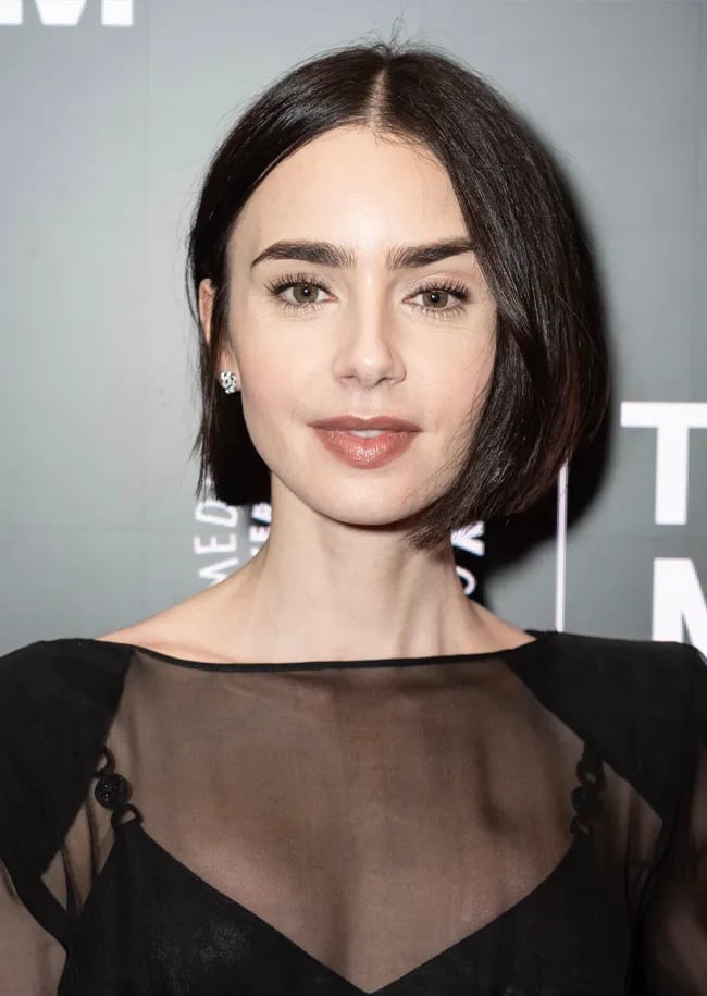 Collarbone Blunt Bob Sharp Line — Classy Bob Hair