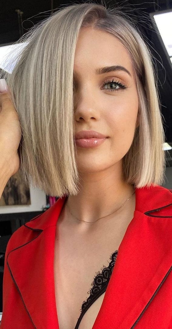 Collarbone Blunt Bob Dirty Blonde — Classy Bob Hair