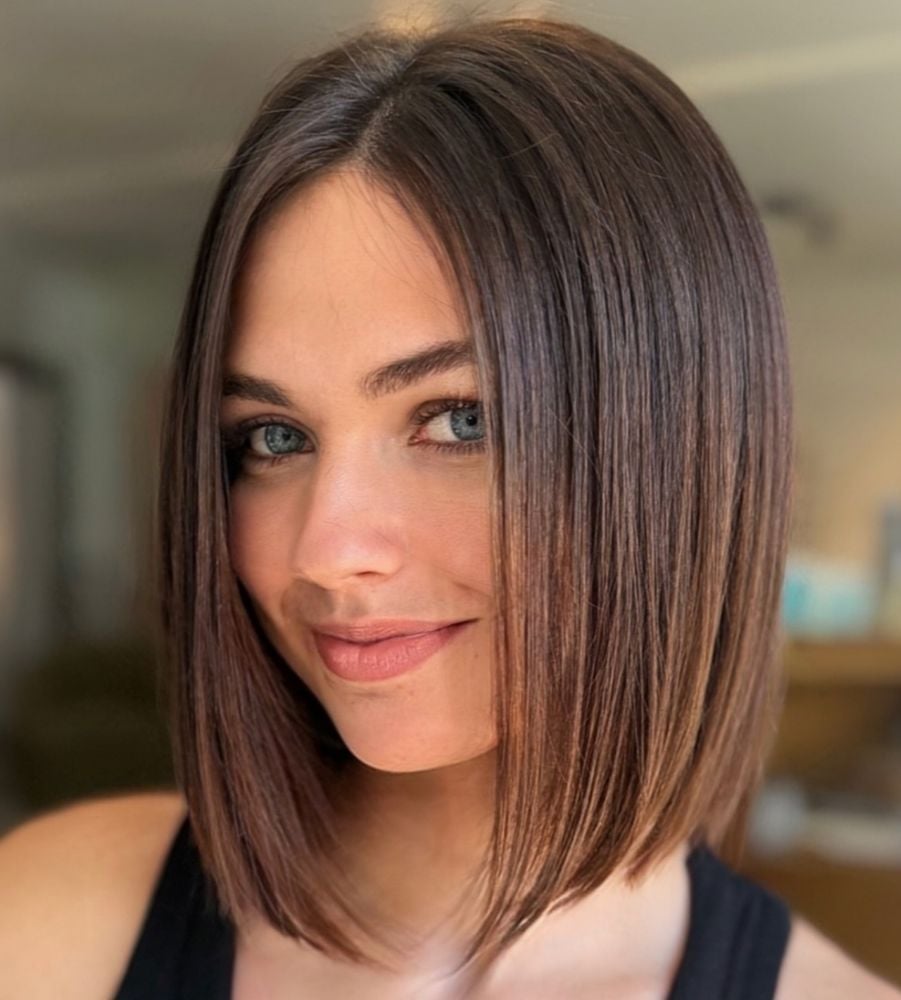Textured Dark Brown Bob With Volume Textured Dark Brown Bob With Volume — Classy Bob Haircuts