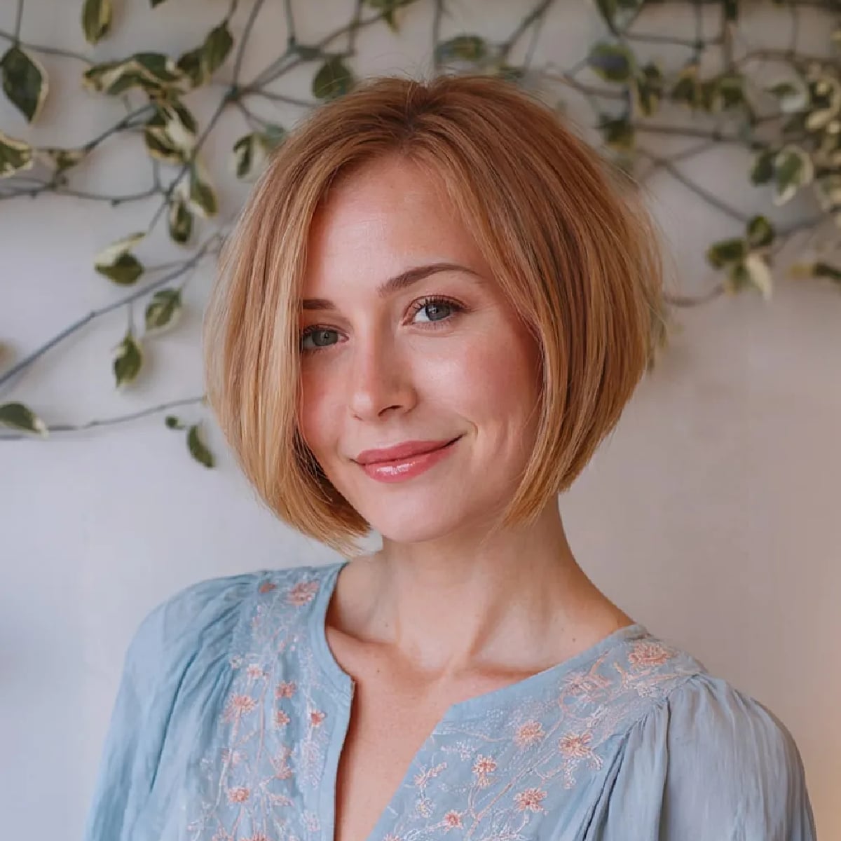 Honey Blonde Bob Side Swept Bangs Honey Blonde Bob Side Swept Bangs — Classy Bob Haircuts for Fine Hair