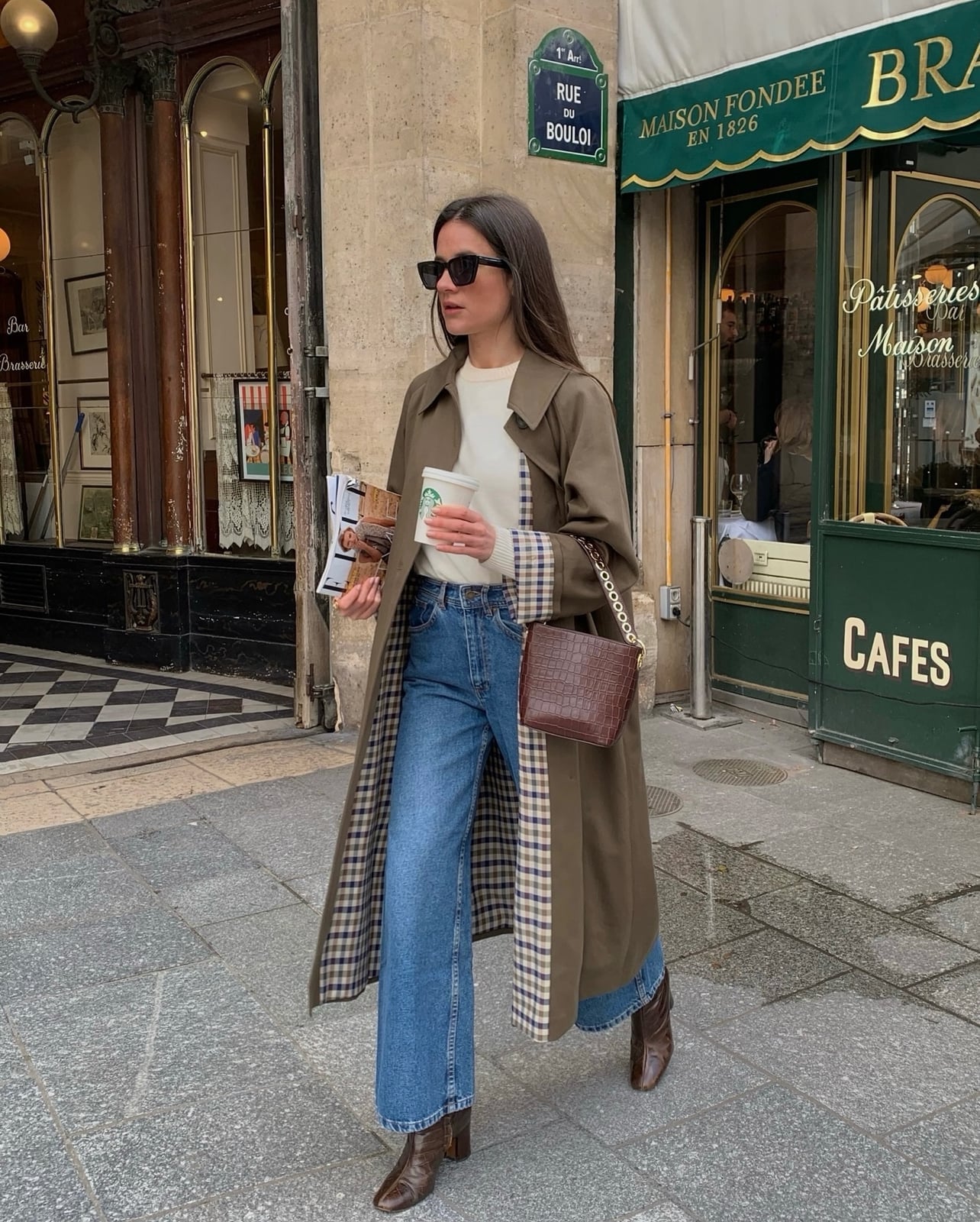 Relaxed Fit Jeans with a Cream Sweater and Trench Coat Relaxed Fit Jeans with a Cream Sweater and Trench Coat — Classy Boots Outfit Jeans