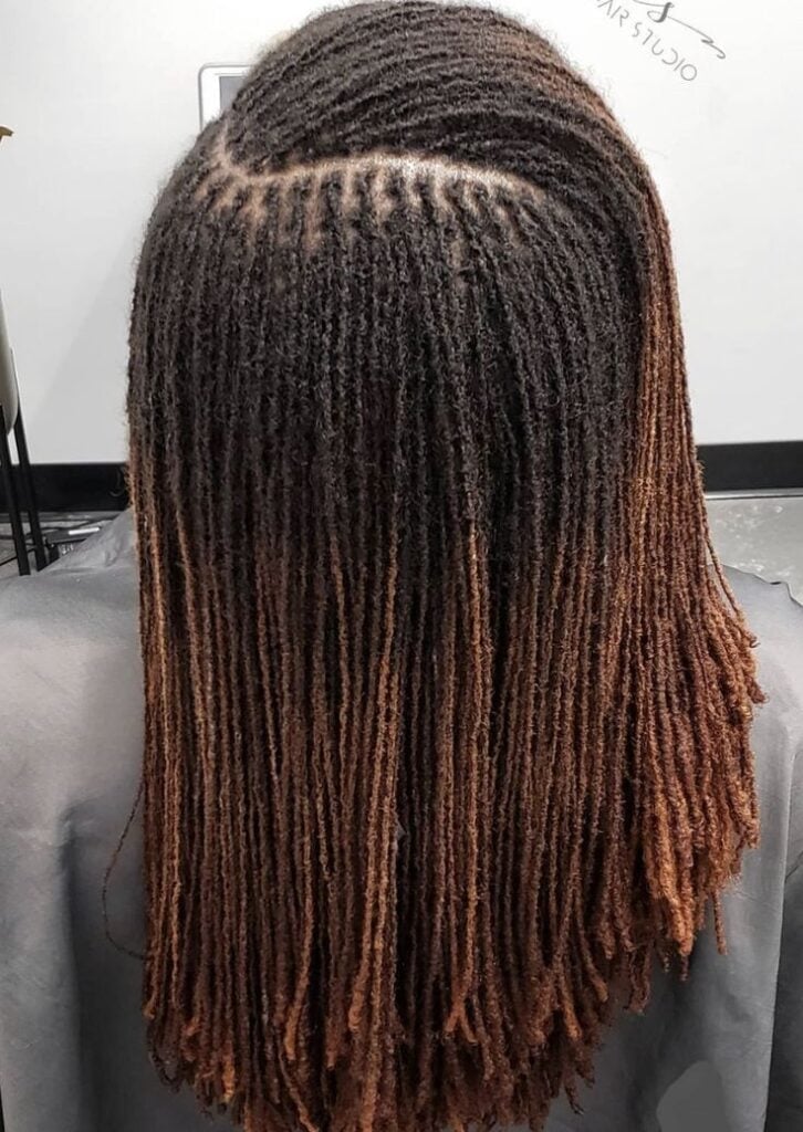 Mid-Back Thick Coily Locs With Ombre Ends — Classy Braids Locs