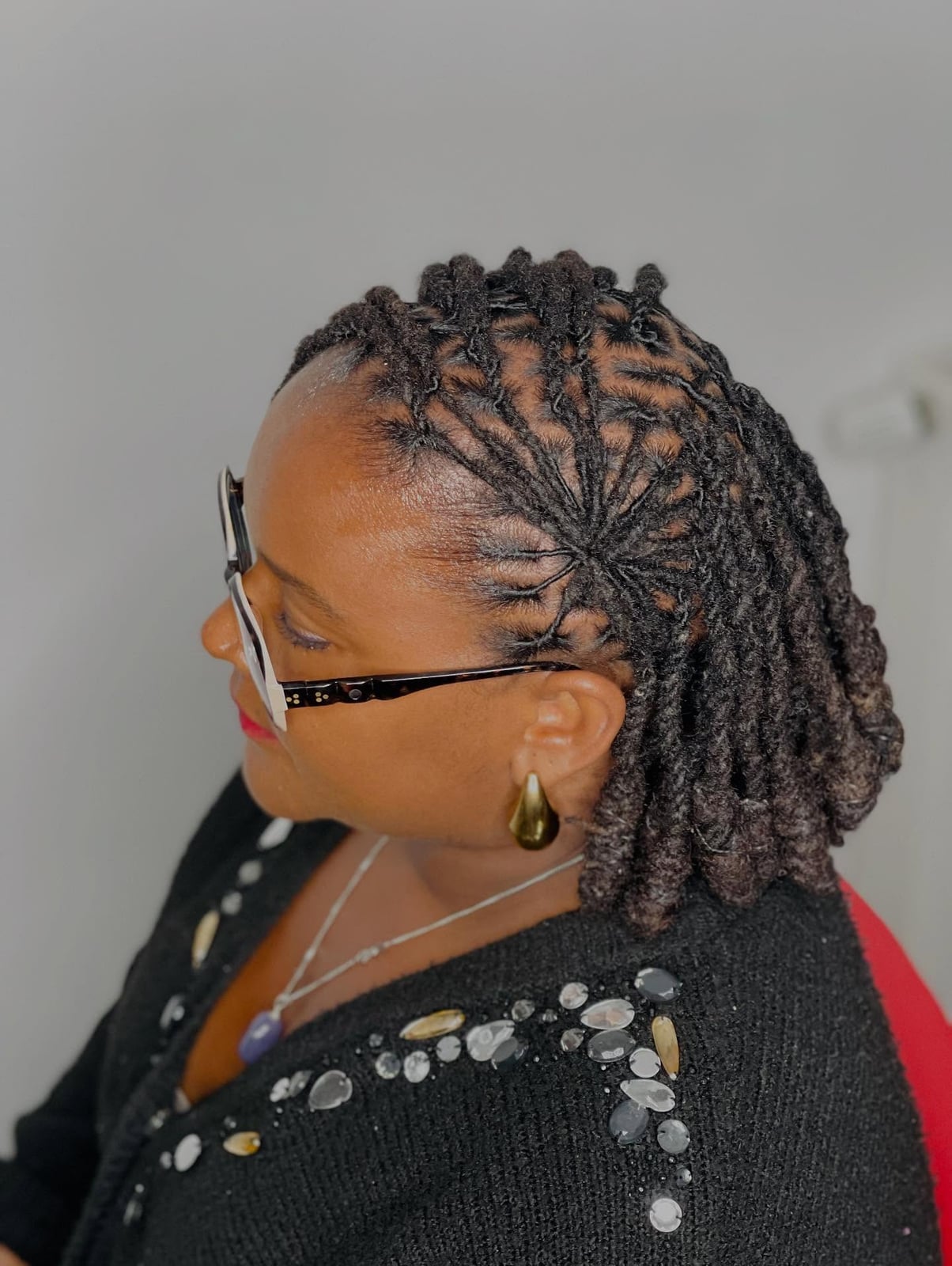Collarbone Black Coily Locs — Classy Braids Locs