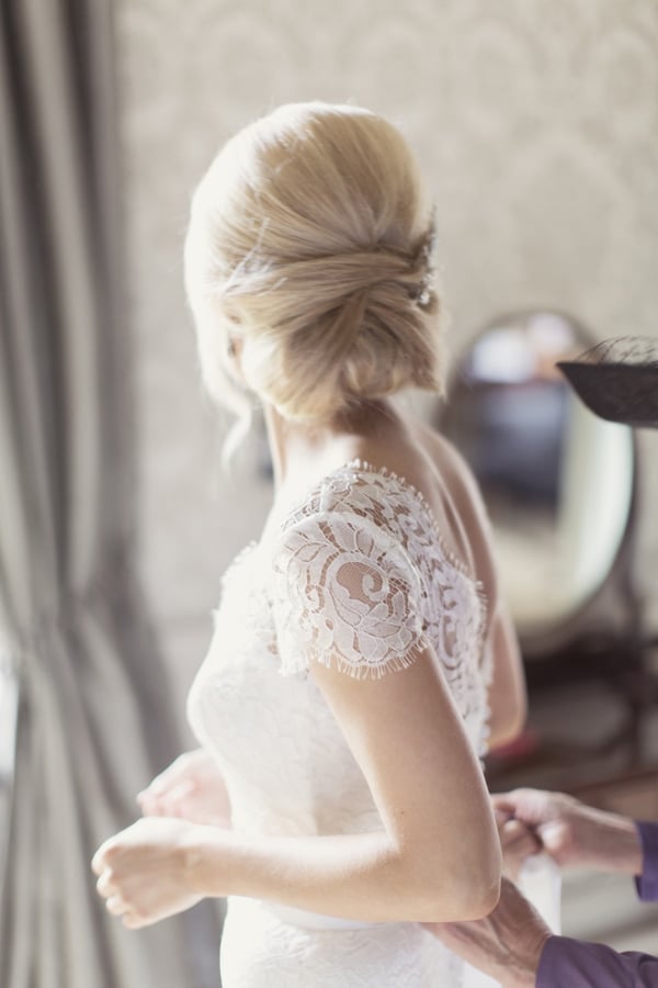 Elegant Light Blonde Sculpted Bun Elegant Light Blonde Sculpted Bun — Classy Bridal Bun