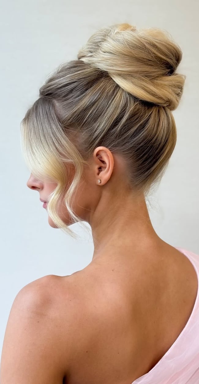 Romantic French Twist With Face-Framing Waves Romantic French Twist With Face-Framing Waves — Classy Bridal Bun