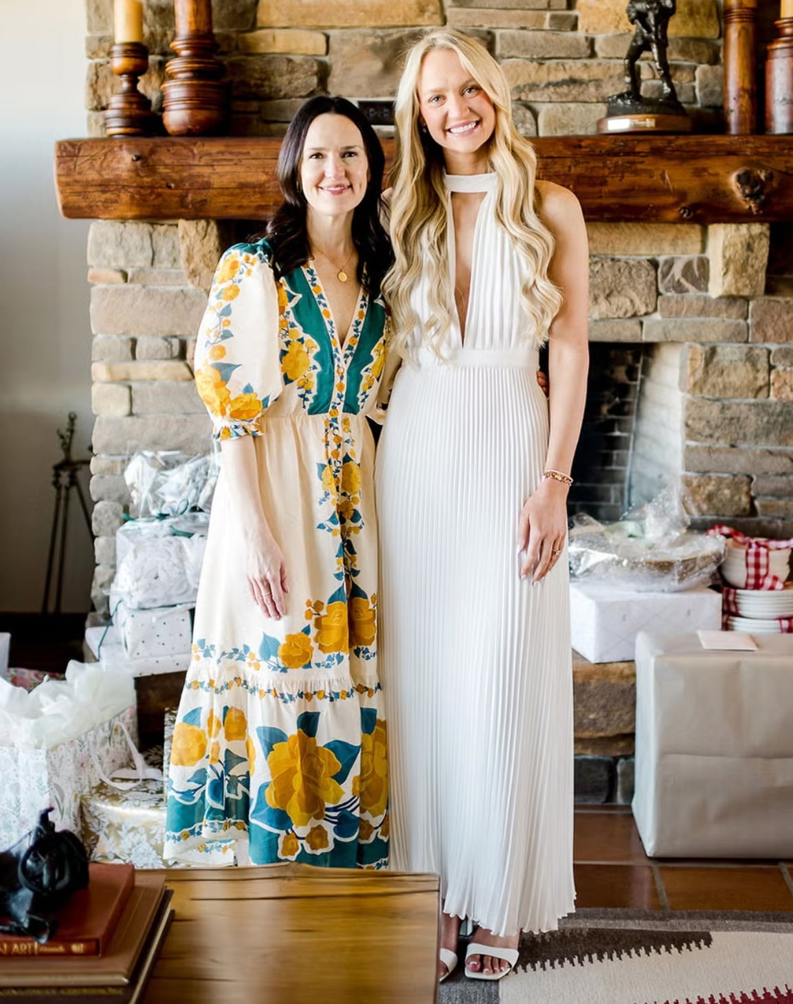 Cream Floral Print Tiered Maxi Dress Cream Floral Print Tiered Maxi Dress — Classy Bridal Shower Outfits for Guest