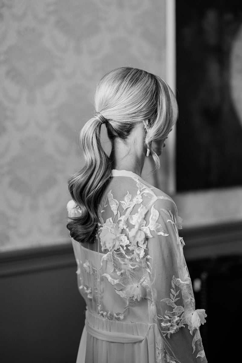 Ash Blonde Ponytail With Soft Flowing Waves Ash Blonde Ponytail With Soft Flowing Waves — Classy Bridesmaid Ponytail